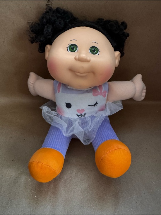 Wicked Cool Toys Other - 2015 Wicked Cool Toys Cabbage Patch Doll Dark Brown Hair Green Eyes Dress